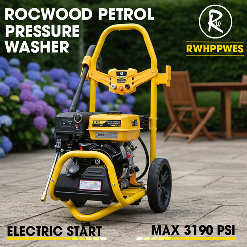 Rocwood petrol pressure washer - rocwood,
